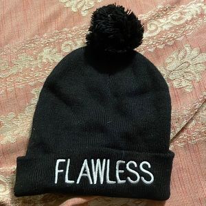 Black beanie with Pom Pom like new “flawless”